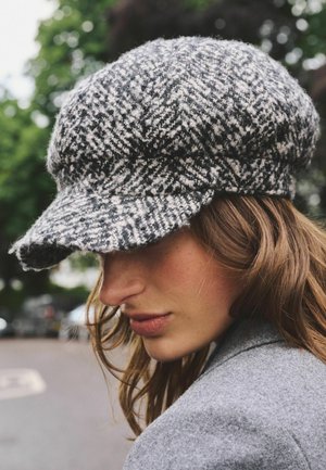 Next, BAKER BOY CAP - Cap - monochrome herringbone