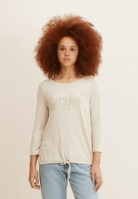 TOM TAILOR Bluză cu mânecă lungă - messy beige melange