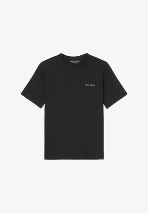 SHORT SLEEVE BINDING EMBROIDERY - T-shirt basic - black