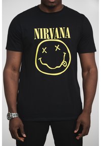 Paradiso Clothing NIRVANA FLOWER SNIFFIN GRAPHIC - Print T-shirt - black
