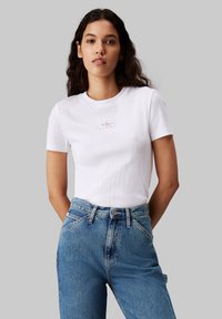 Calvin Klein Jeans LABEL  - T-shirts print - bright white