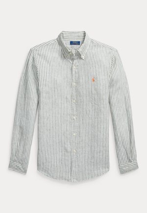 Polo Ralph Lauren CUSTOM FIT STRIPED LINEN SHIRT - Ing - garden trail white