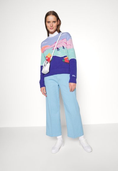 Polo Ralph Lauren CHINO WIDE-LEG PANT - Calças - carolina blue