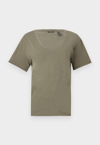DEEP V NECK TEE - T-shirt - bas - olive