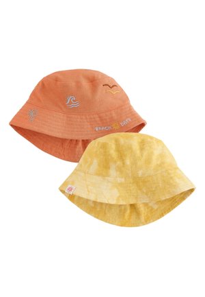 Next, 2 PACK   - Hat - orange embroidered and yellow tie dye