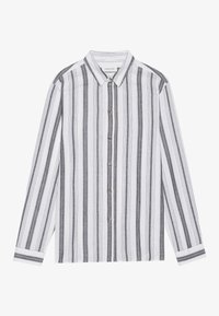LINEN MIX BLEND SHIRT - Chemise - white/black