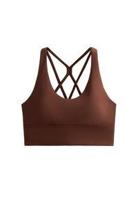 MEDIUM SUPPORT COMOFRTLUX WITH CUPS - Sport-BH med lätt stöd - mottled dark brown