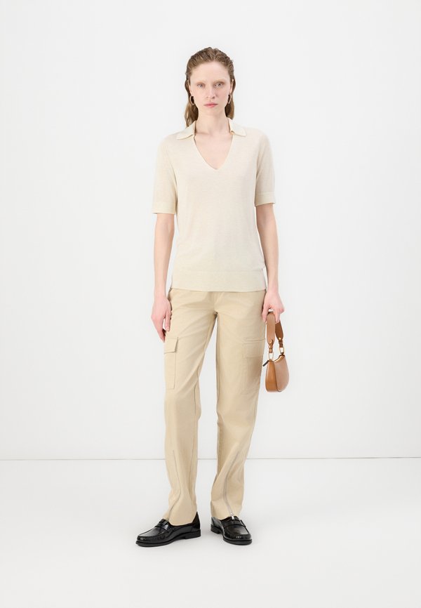 PANT WITH ZIPPER  - Cargo trousers - chino khaki3