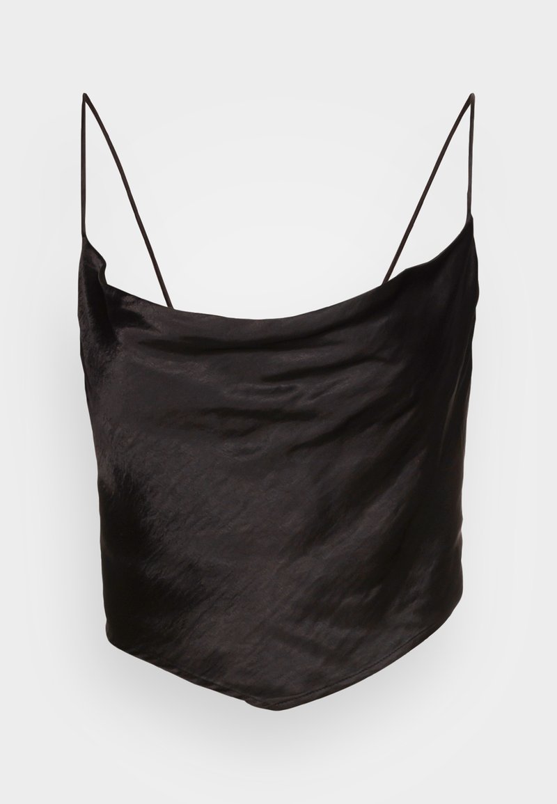 Damen T-Shirts | Gina Tricot SCARF COWLNECK SINGLET Top black/schwarz - DB12989 Damen T-Shirts | Gina Tricot SCARF COWLNECK SINGLET Top black/schwarz - DB12989