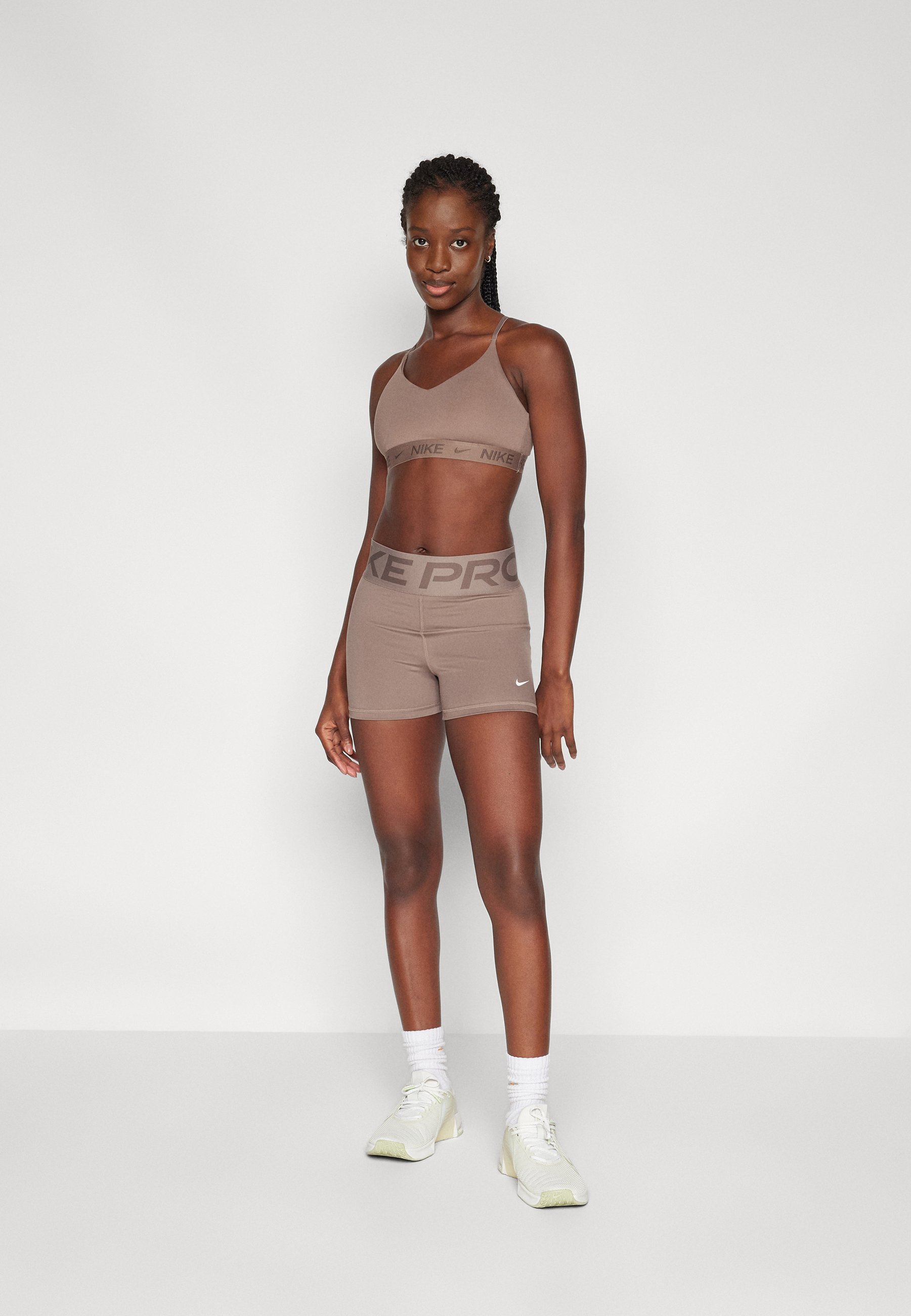 nike sweat shorts and sports bra set