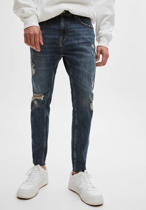WITH RIPPED DETAILING - Jeans slim fit - royal blue
