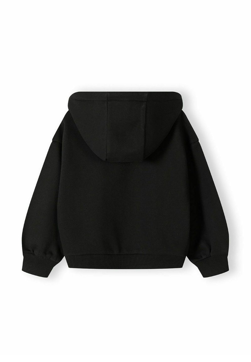 Sweat à capuche noir au toucher doux. Doté d'une coupe décontractée, de poignets côtelés et d'une poche kangourou. Style simple et polyvalent.
