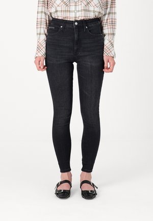 HIGH SUPER SKINNY ANKLE - Jeans Skinny Fit - denim black