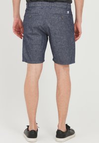 INDICODE JEANS IDGALGO LINEN MIX - Kratke hlače - navy