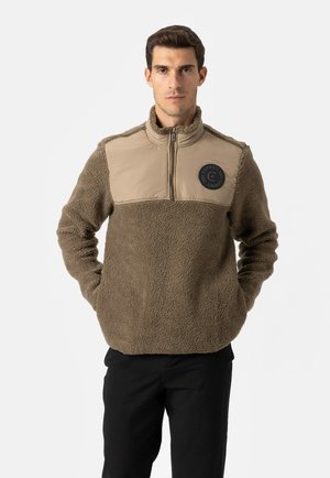 Flísová bunda - camel