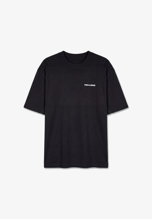 Pegador, LOGO OVERSIZED TEE - Lihtne T-särk - washed black