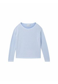 TOM TAILOR Pulóver - blue bubble knit structure