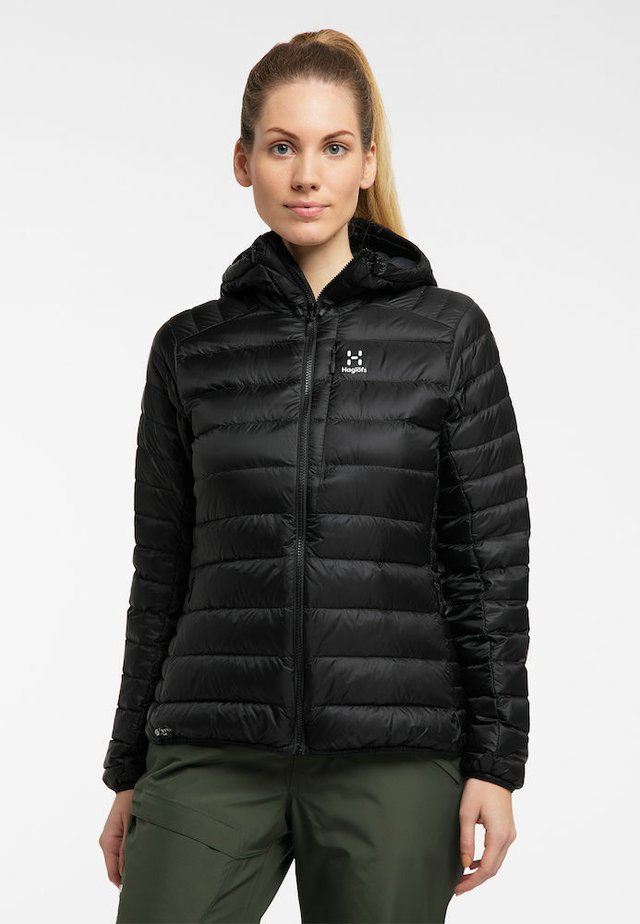 ROC DOWN HOOD - Daunenjacke - true black