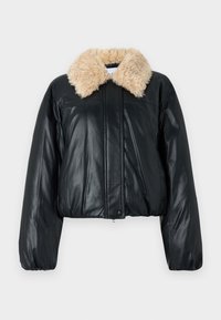 FRAN JACKET - Imiteret læderjakke - black