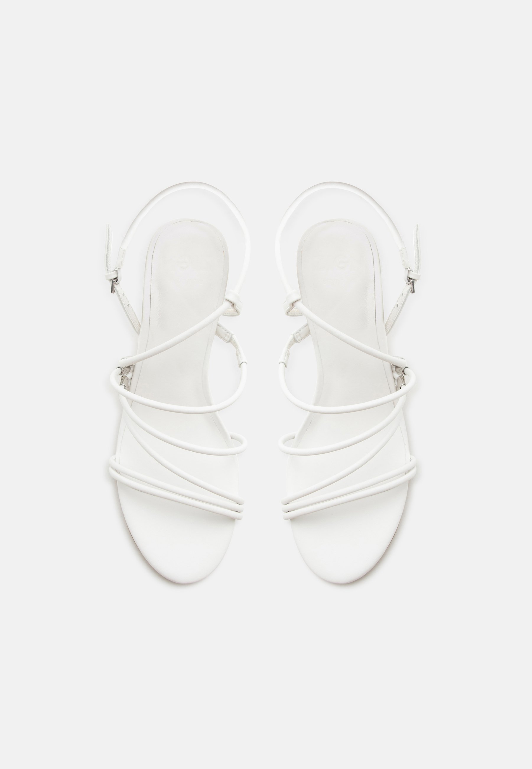 Zign Studio LEATHER - High heeled sandals - white - Zalando.co.uk