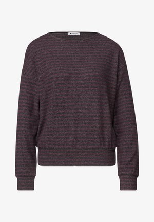 Street One, LANGARM SHIRT MIT ELASTIKBUND - Striktrøje - rustic rouge mel