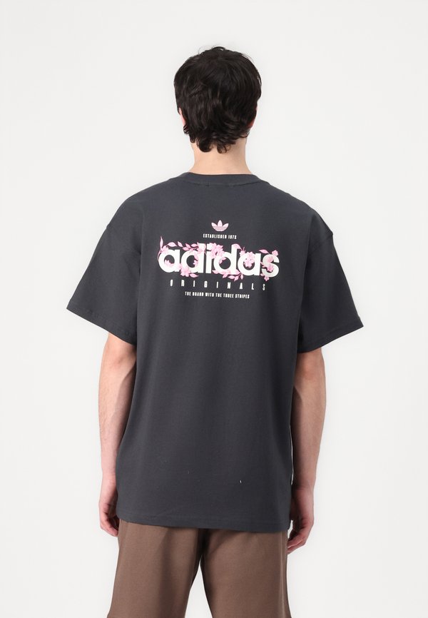 FLORAL GRAPHIC TEE UNISEX - Print T-shirt - carbon base