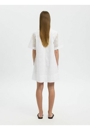 MINIKLEID BRODERIE ANGLAISE - Kasdienė suknelė - bright white