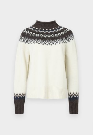 Πουλόβερ - ecru/camel