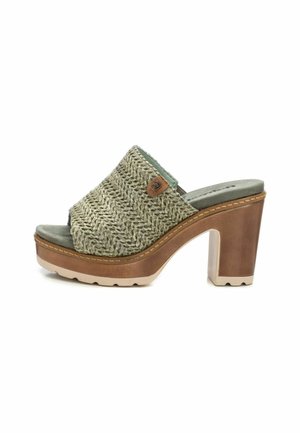 Mules de tacón - kakhi