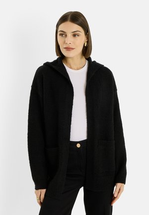 MI-LONG À CAPUCHE - Gilet - noir