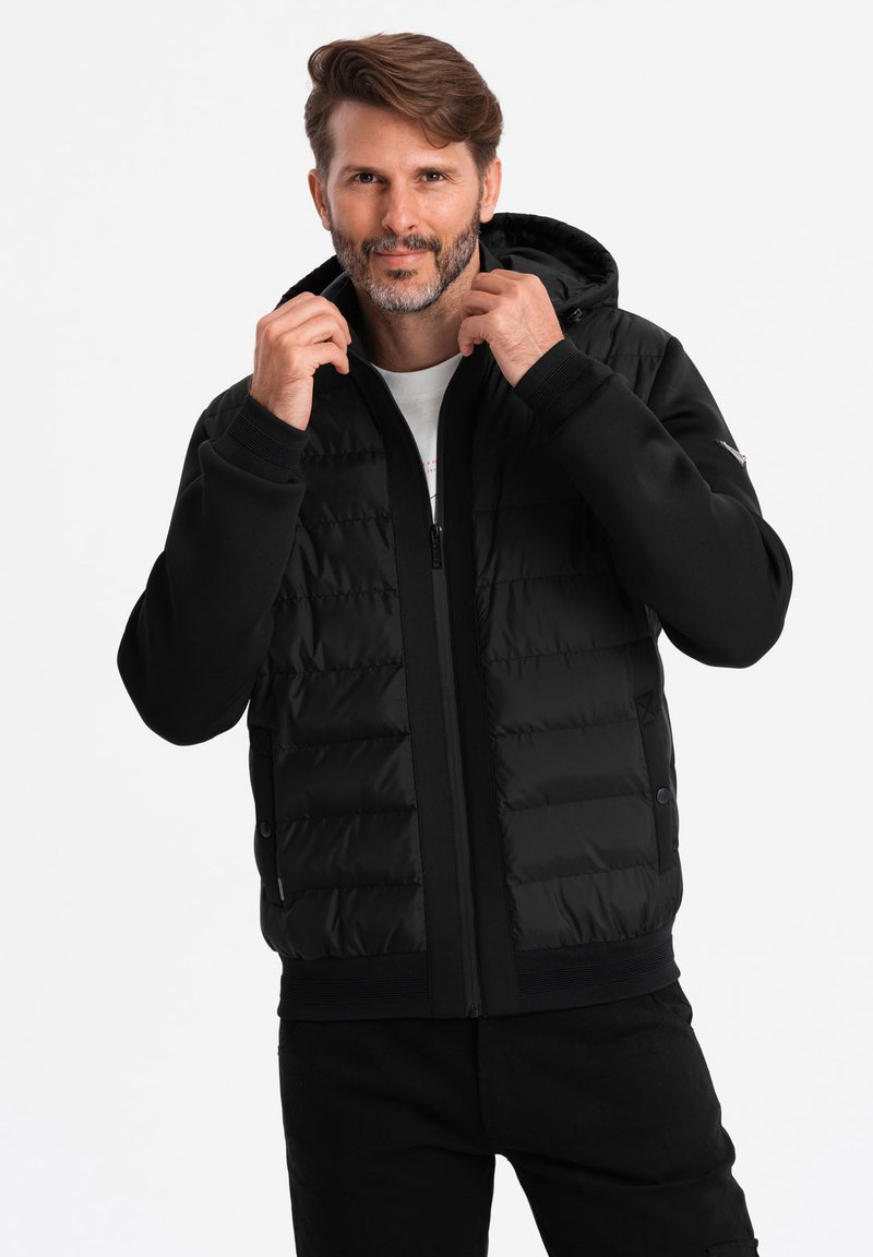 Ombre QUILTED WITH HOOD  - Giacca invernale - black