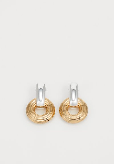 Tory Burch DOORKNOCKER EARRING - Fülbevalók - light brass-coloured/light silver-coloured