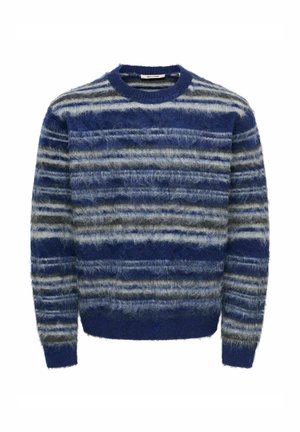 Only & Sons KNITTED SHIRT ONSAIDEN PULLOVER - Pullover - ocean cavern