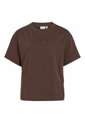 VILA, T-shirts print - coffee bean