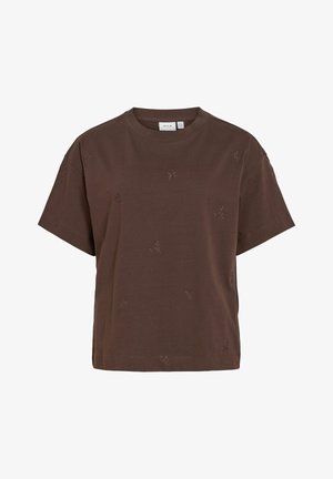 VILA, T-shirts print - coffee bean