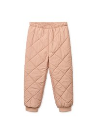 Παντελόνι με επένδυση και ραφές σε χρώμα ανοιχτό ροδάκινο, με σχέδιο διαμαντιών, ελαστική μέση και εφαρμοστά τελειώματα στους αστραγάλους.
