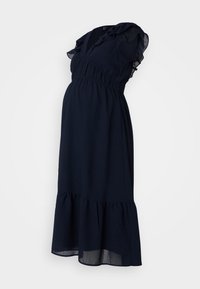 VMMEMILIE CAPSLEEVE CALF DRESS - Kjole - navy blazer