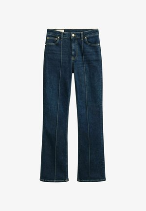 GANT, GANT SLIM FLARED PINTUCK JEANS - Bootcut jeans - dark blue broken in
