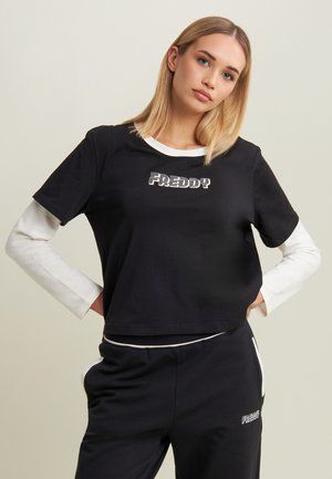 CROPPED 2-IN-1 BICOLORE - Maglietta a manica lunga - multi-coloured
