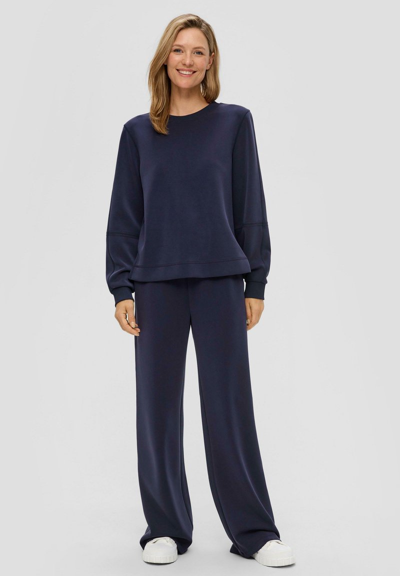 s.Oliver WIDE-LEG - Trainingsbroek - navy