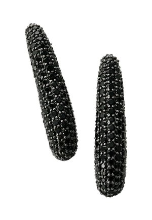 Pendientes - white silver coloured black