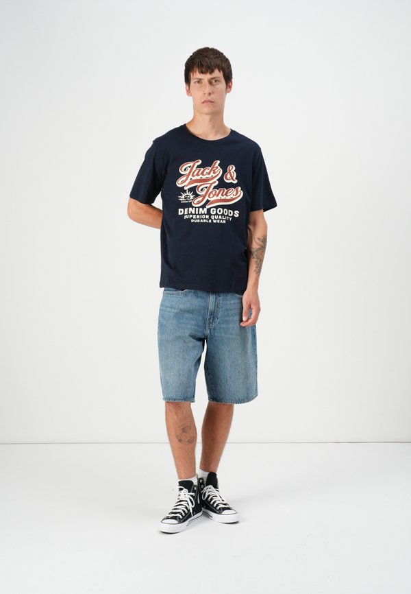 JJELOGO TEE O NECK - Print T-shirt - sky captain3