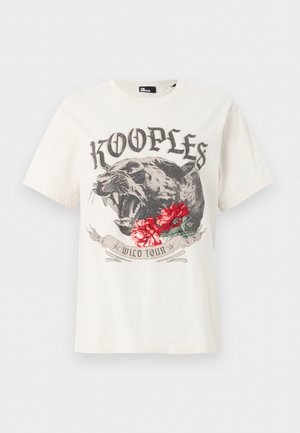 Tricou cu imprimeu - light beige