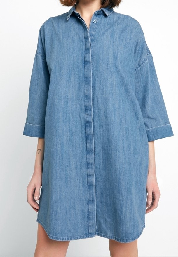 oversized button up dress monki Monki Oversized Ruffled Mini Shirt Dress