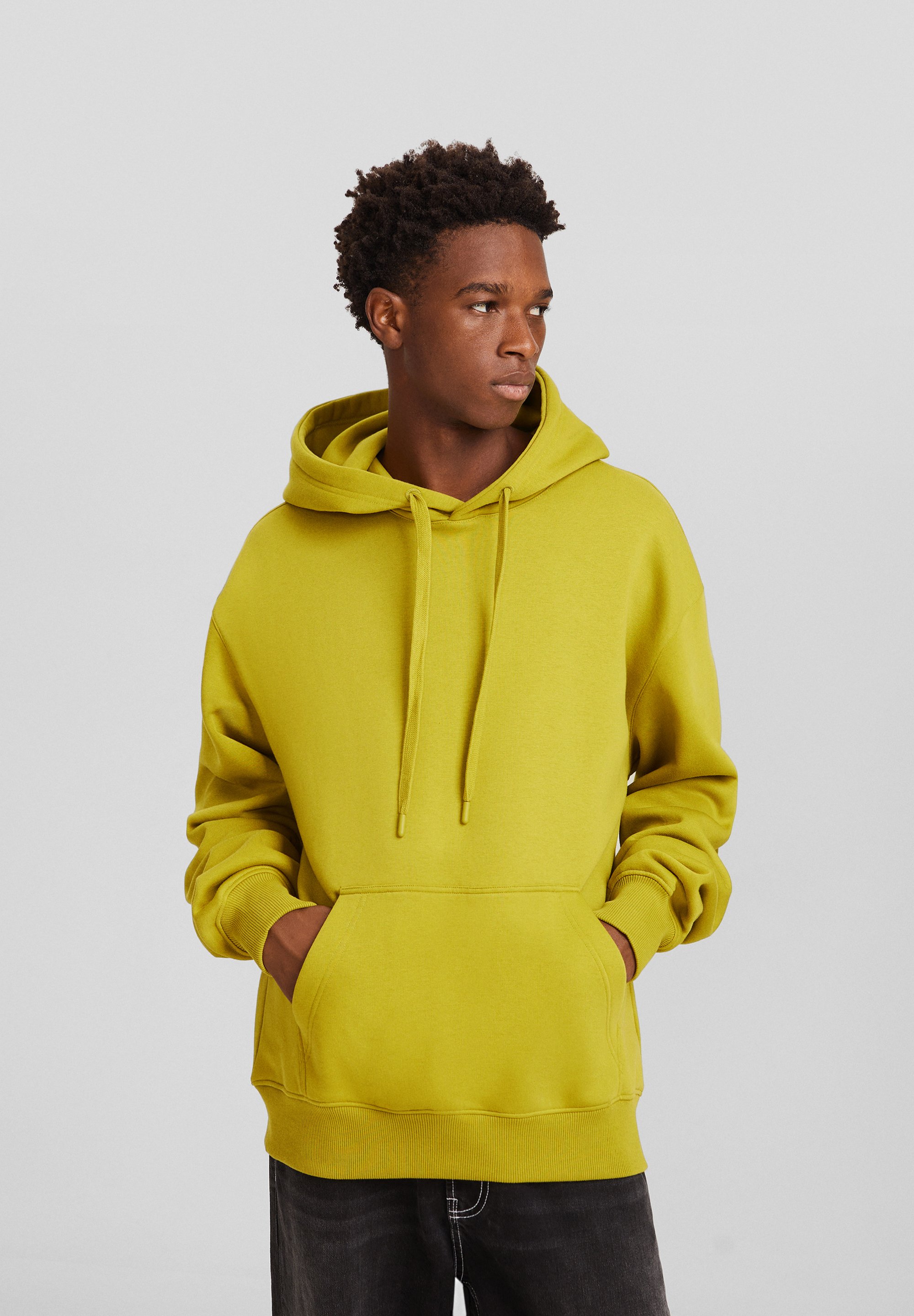 Bershka BASIC - Hoodie - green - Zalando.de