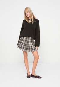 Selected Femme SLFLULU BRUSHED KEYHOLE O NECK - Džemperis - delicioso melange