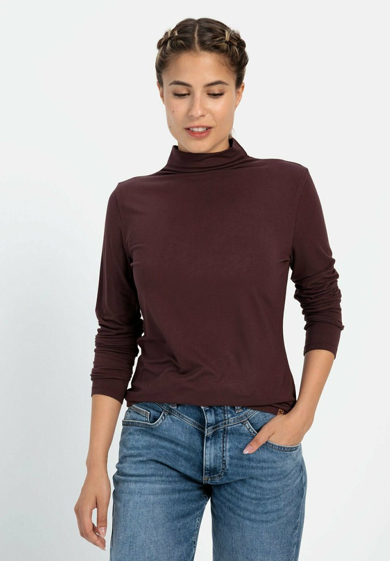 camel active MIT ROLLKRAGEN - Longsleeve - plum