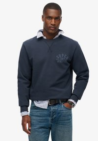 Superdry & Co ATHLETIC ESSENTIALS CREW  - Sweater - eclipse navy