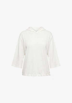 Ulla Popken, ELASTIC HEM HOODED 3/4 SLEEVE TEE - Pitkähihainen paita - off-white