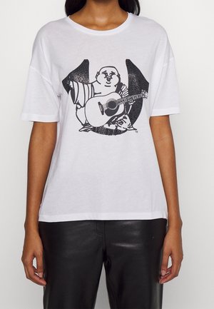 T-shirt med print - white